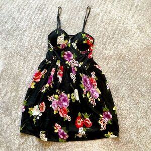 Band of Gypsies Bustier Mini‎ Dress S Floral Festival Romantic Whimsigoth